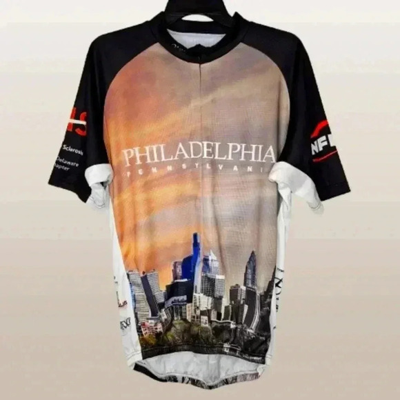 ATAC Philadelphia Cycling Jersey Ocean City NJ Graphic Bike Shirt Mens XL MTB - Picture 3 of 15